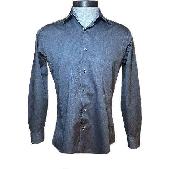 JARED LANG Men's button down shirt M grey - pink - Picture 3 of 6